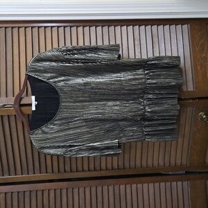 Metallic Ruffled Women's Top